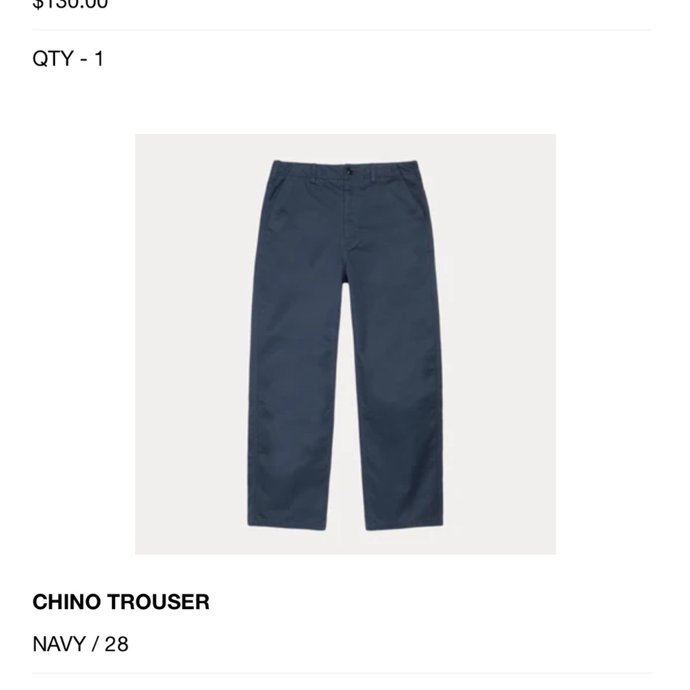 Stussy Deep Blue Chino Pants